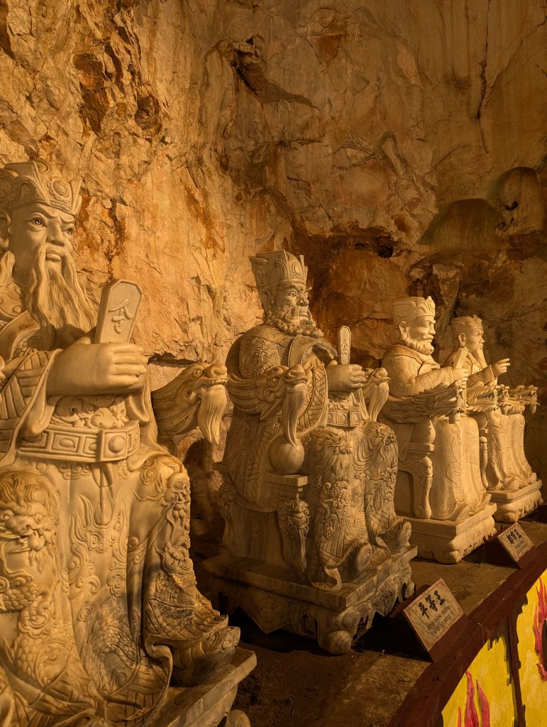 Image of statues inside Marble Mountains Vietnam 